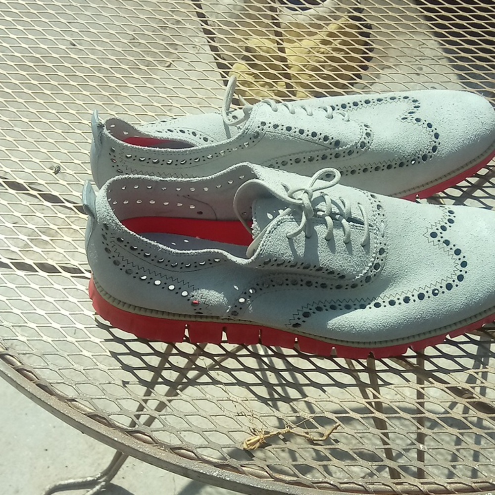 Off white and Orange Oxfords Cole Haan